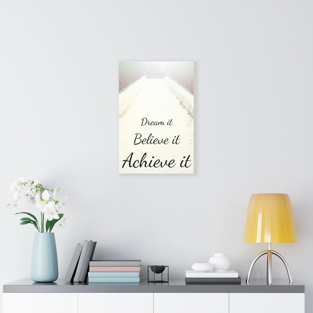 Scripture Walls Inspirational Wall Art Dream It Believe It Motivational Print Ready to Hang Artwork Unframed-Express Your Love Gifts