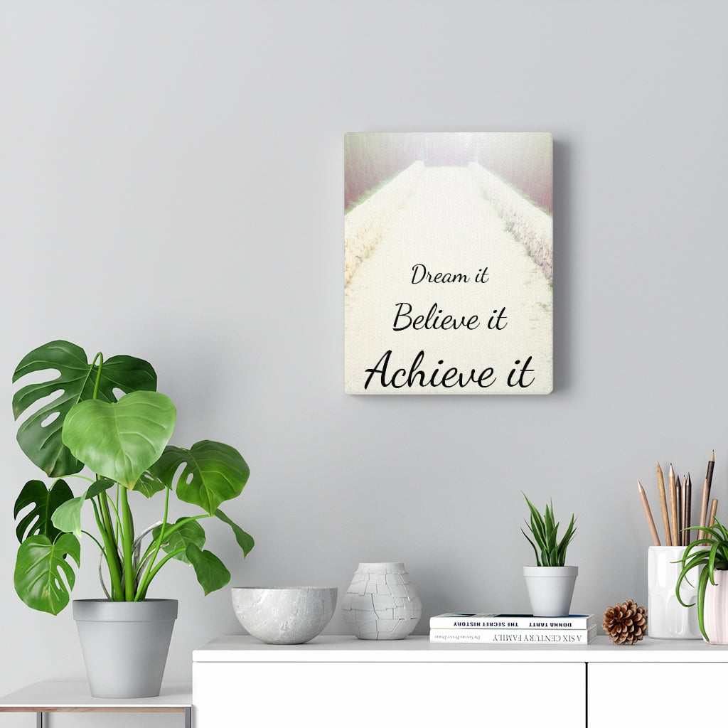 Scripture Walls Inspirational Wall Art Dream It Believe It Motivational Print Ready to Hang Artwork Unframed-Express Your Love Gifts