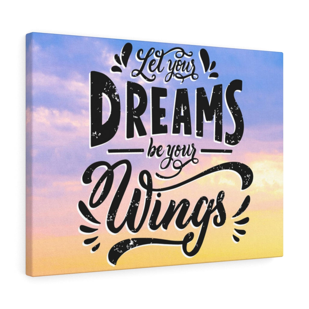 Scripture Walls Inspirational Wall Art Dreams Be Your Wings Wall Art Motivational Motto Inspiring Prints Artwork Decor Ready to Hang Unframed-Express Your Love Gifts