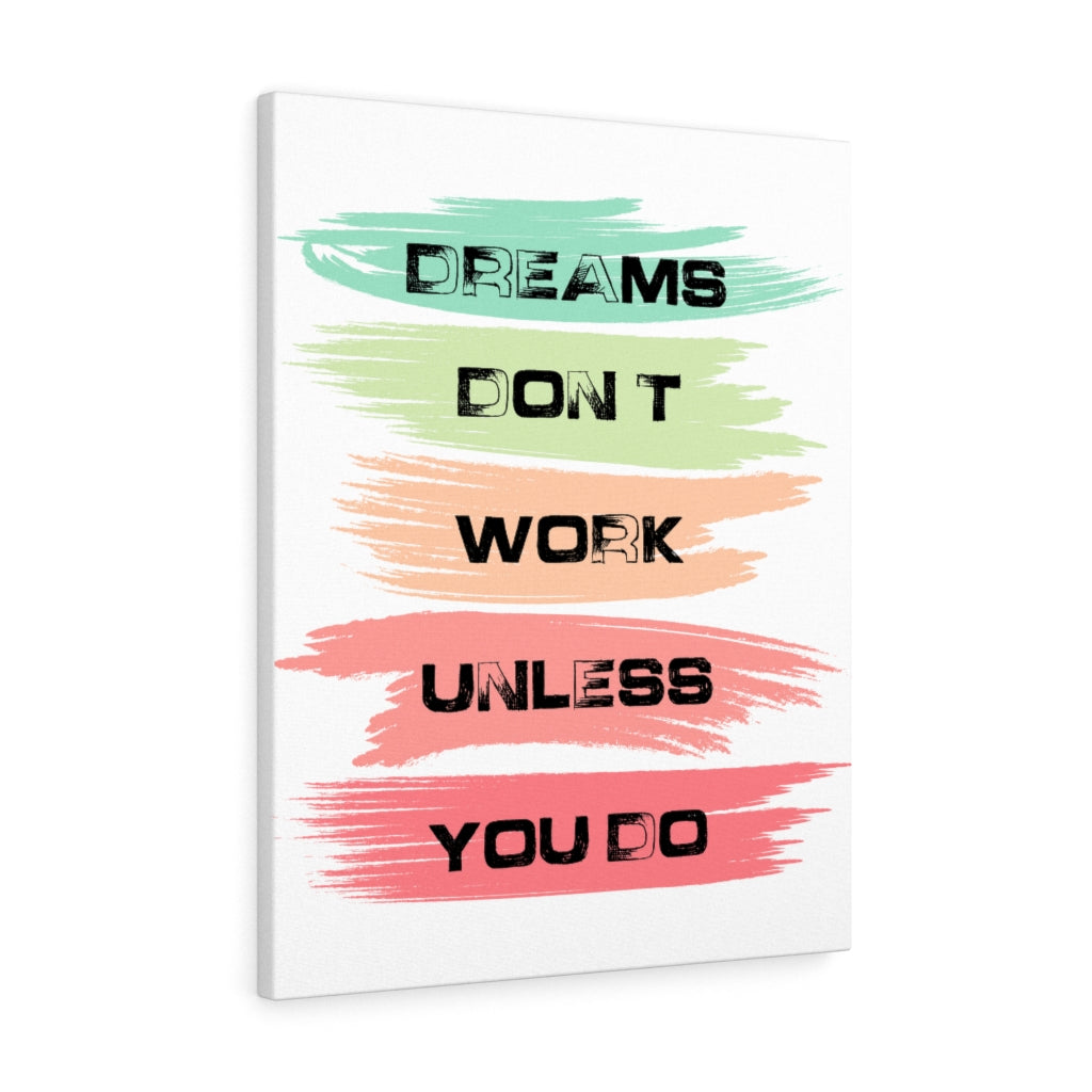 Scripture Walls Inspirational Wall Art Dreams Don't Work Unless You Do Colors Wall Art Motivation Wall Decor for Home Office Gym Inspiring Success Quote Print Ready to Hang Unframed-Express Your Love Gifts