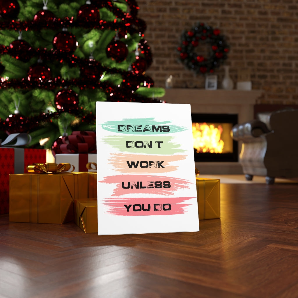 Scripture Walls Inspirational Wall Art Dreams Don't Work Unless You Do Colors Wall Art Motivation Wall Decor for Home Office Gym Inspiring Success Quote Print Ready to Hang Unframed-Express Your Love Gifts