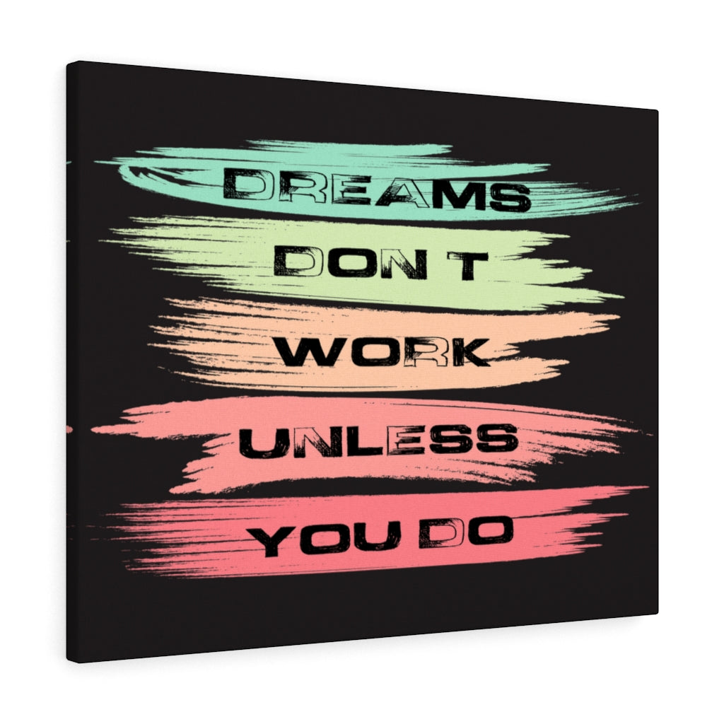Scripture Walls Inspirational Wall Art Dreams Don't Work Unless You Do Wall Art Motivation Wall Decor for Home Office Gym Inspiring Success Quote Print Ready to Hang Unframed-Express Your Love Gifts