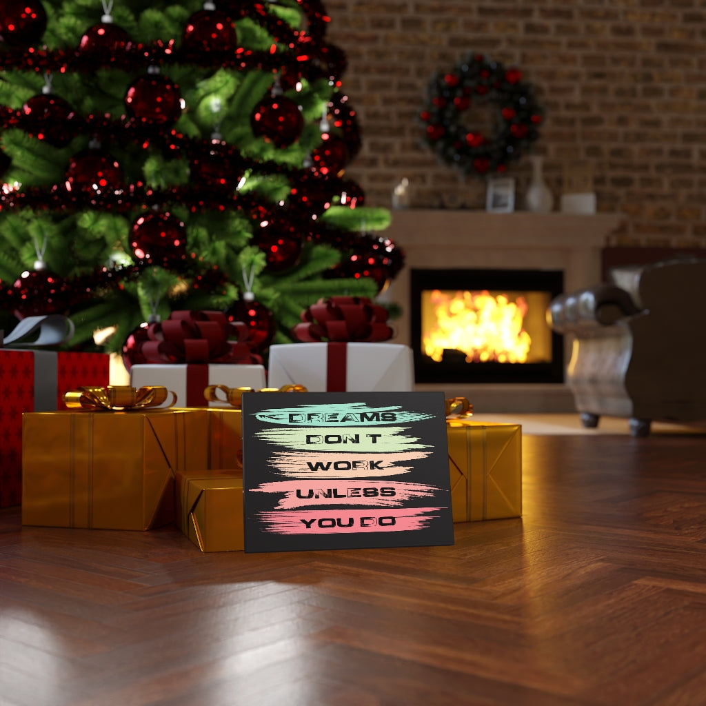 Scripture Walls Inspirational Wall Art Dreams Don't Work Unless You Do Wall Art Motivation Wall Decor for Home Office Gym Inspiring Success Quote Print Ready to Hang Unframed-Express Your Love Gifts