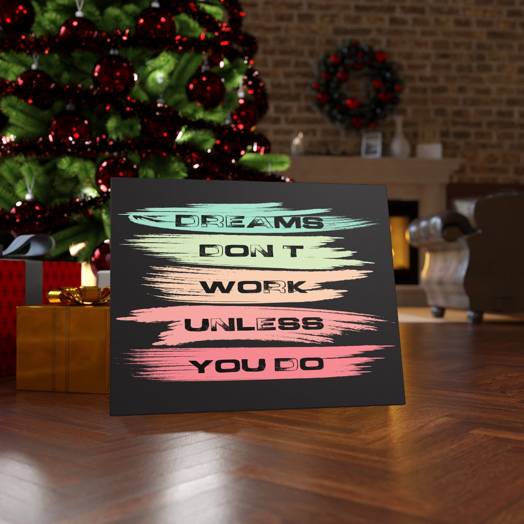Scripture Walls Inspirational Wall Art Dreams Don't Work Unless You Do Wall Art Motivation Wall Decor for Home Office Gym Inspiring Success Quote Print Ready to Hang Unframed-Express Your Love Gifts