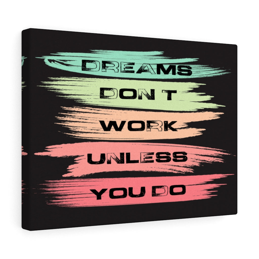 Scripture Walls Inspirational Wall Art Dreams Don't Work Unless You Do Wall Art Motivation Wall Decor for Home Office Gym Inspiring Success Quote Print Ready to Hang Unframed-Express Your Love Gifts