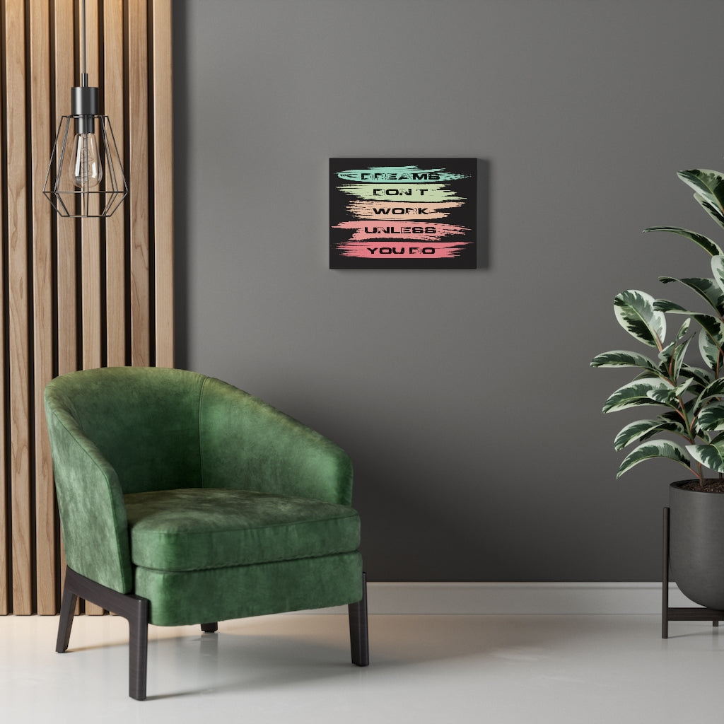 Scripture Walls Inspirational Wall Art Dreams Don't Work Unless You Do Wall Art Motivation Wall Decor for Home Office Gym Inspiring Success Quote Print Ready to Hang Unframed-Express Your Love Gifts
