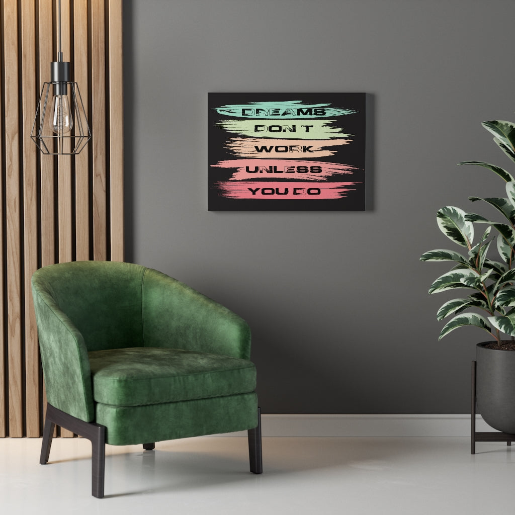 Scripture Walls Inspirational Wall Art Dreams Don't Work Unless You Do Wall Art Motivation Wall Decor for Home Office Gym Inspiring Success Quote Print Ready to Hang Unframed-Express Your Love Gifts