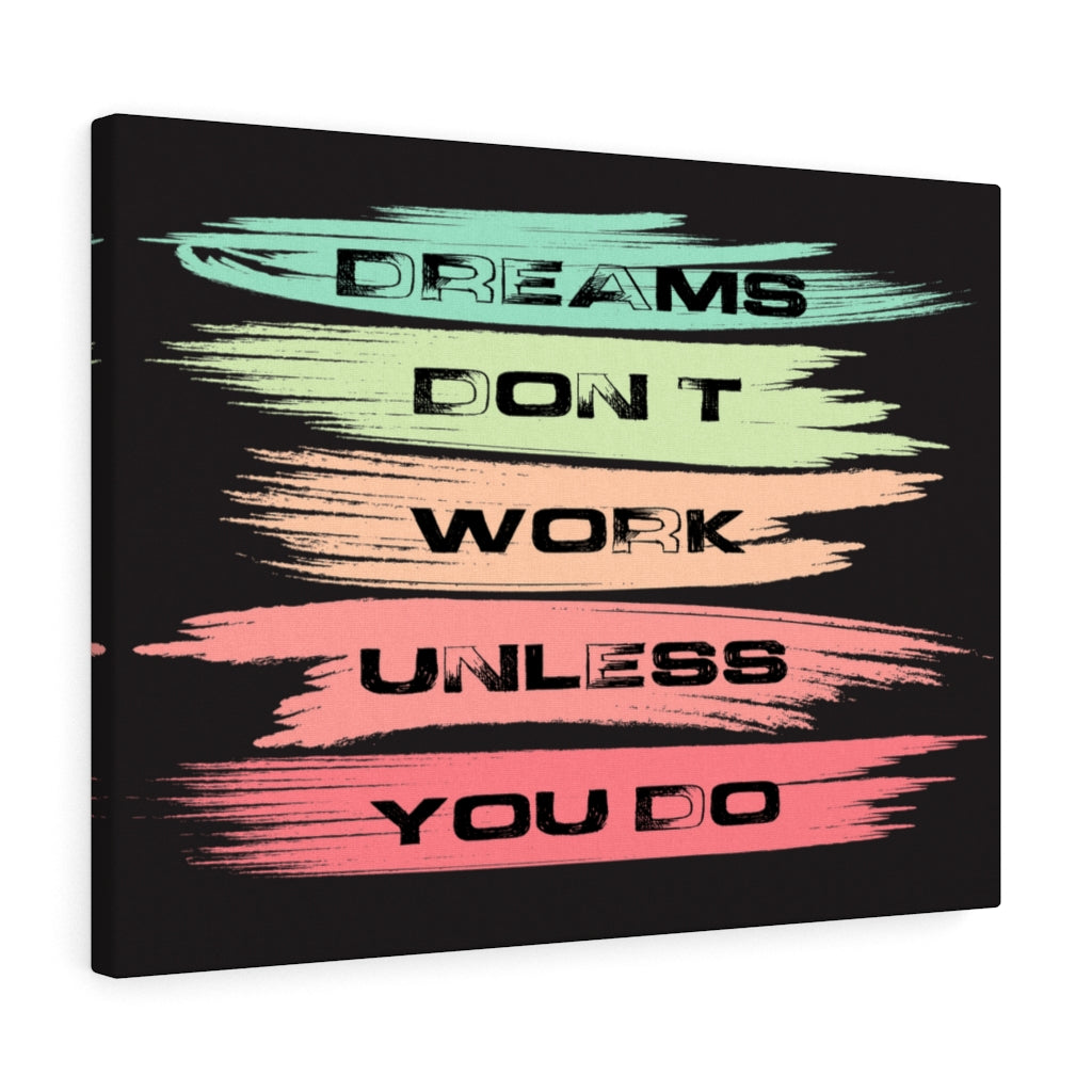 Scripture Walls Inspirational Wall Art Dreams Don't Work Unless You Do Wall Art Motivation Wall Decor for Home Office Gym Inspiring Success Quote Print Ready to Hang Unframed-Express Your Love Gifts