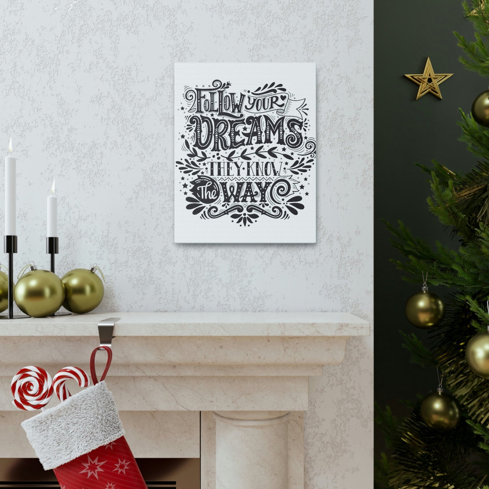 Scripture Walls Inspirational Wall Art Dreams Know The Way Motivation Wall Decor for Home Office Gym Inspiring Success Quote Print Ready to Hang Unframed-Express Your Love Gifts