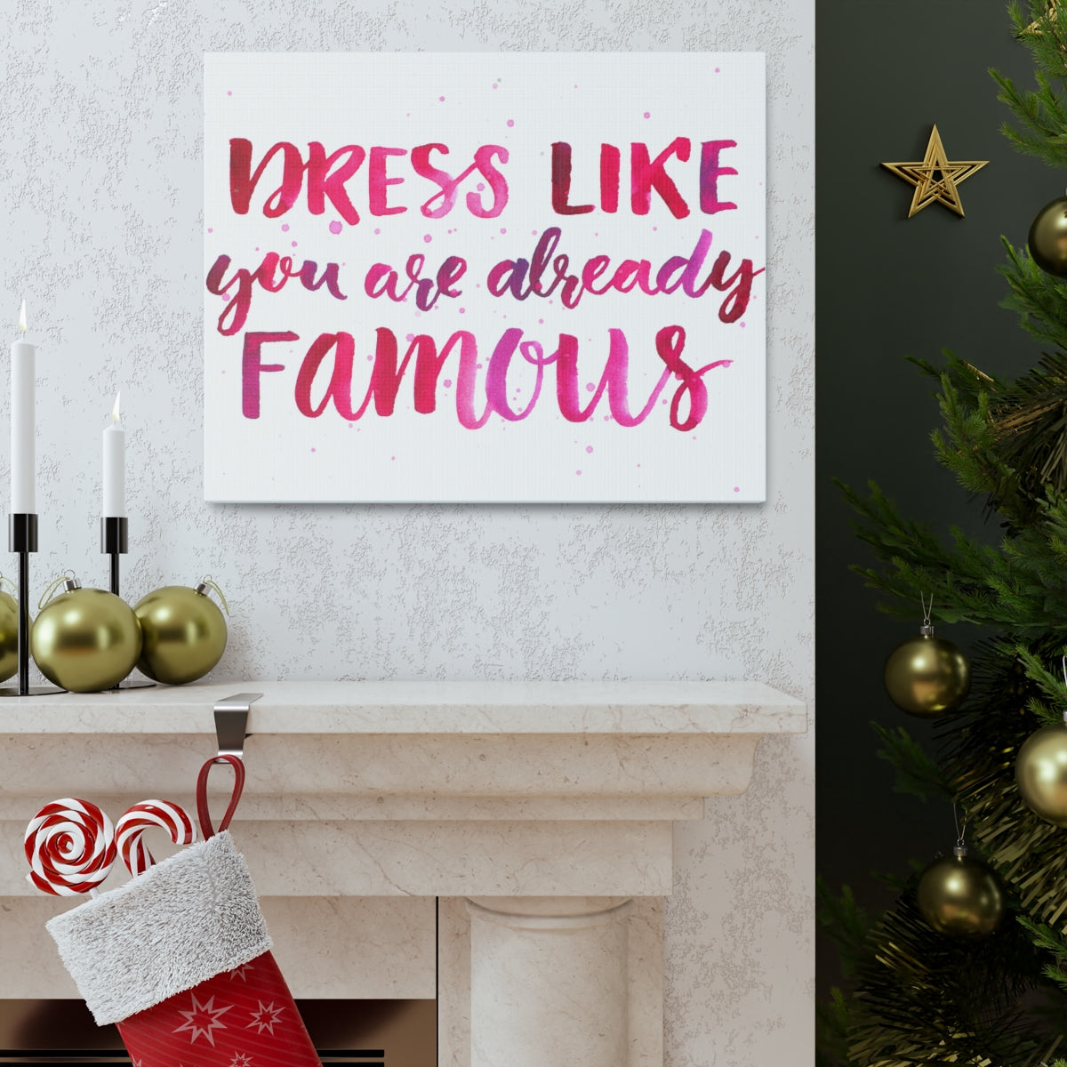 Scripture Walls Inspirational Wall Art Dress Like Famous Motivation Wall Decor for Home Office Gym Inspiring Success Quote Print Ready to Hang Unframed-Express Your Love Gifts
