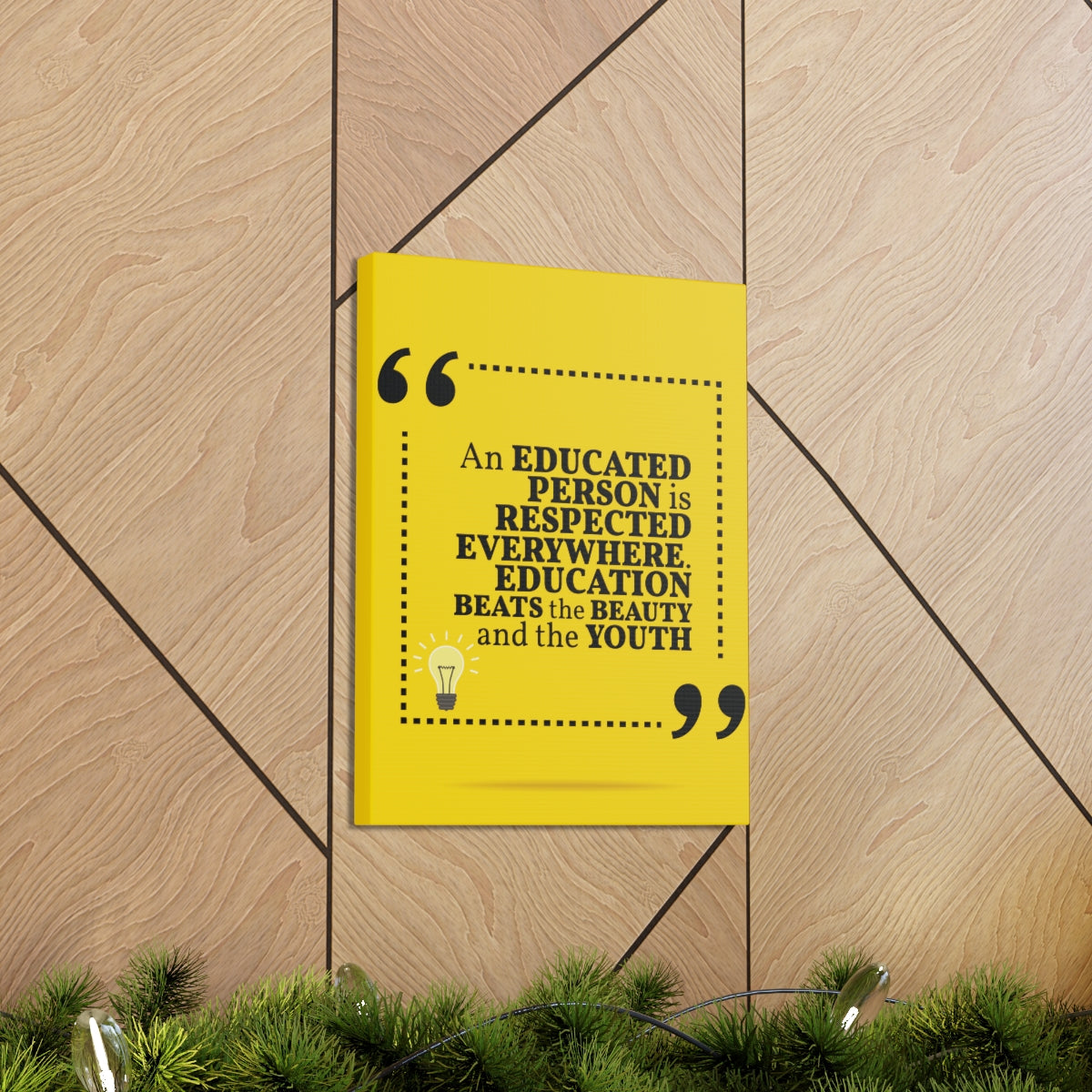 Scripture Walls Inspirational Wall Art Education Beats The Beauty Matthew 6:33 NIV Motivation Wall Decor for Home Office Gym Inspiring Success Quote Print Ready to Hang Unframed-Express Your Love Gifts