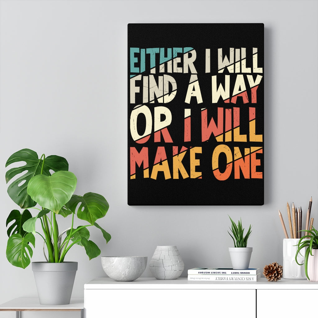 Scripture Walls Inspirational Wall Art Either I Will Find A Way Wall Art Motivation Wall Decor for Home Office Gym Inspiring Success Quote Print Ready to Hang Unframed-Express Your Love Gifts
