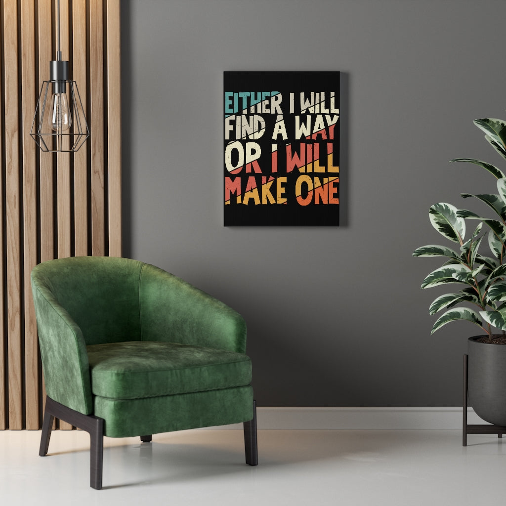 Scripture Walls Inspirational Wall Art Either I Will Find A Way Wall Art Motivation Wall Decor for Home Office Gym Inspiring Success Quote Print Ready to Hang Unframed-Express Your Love Gifts