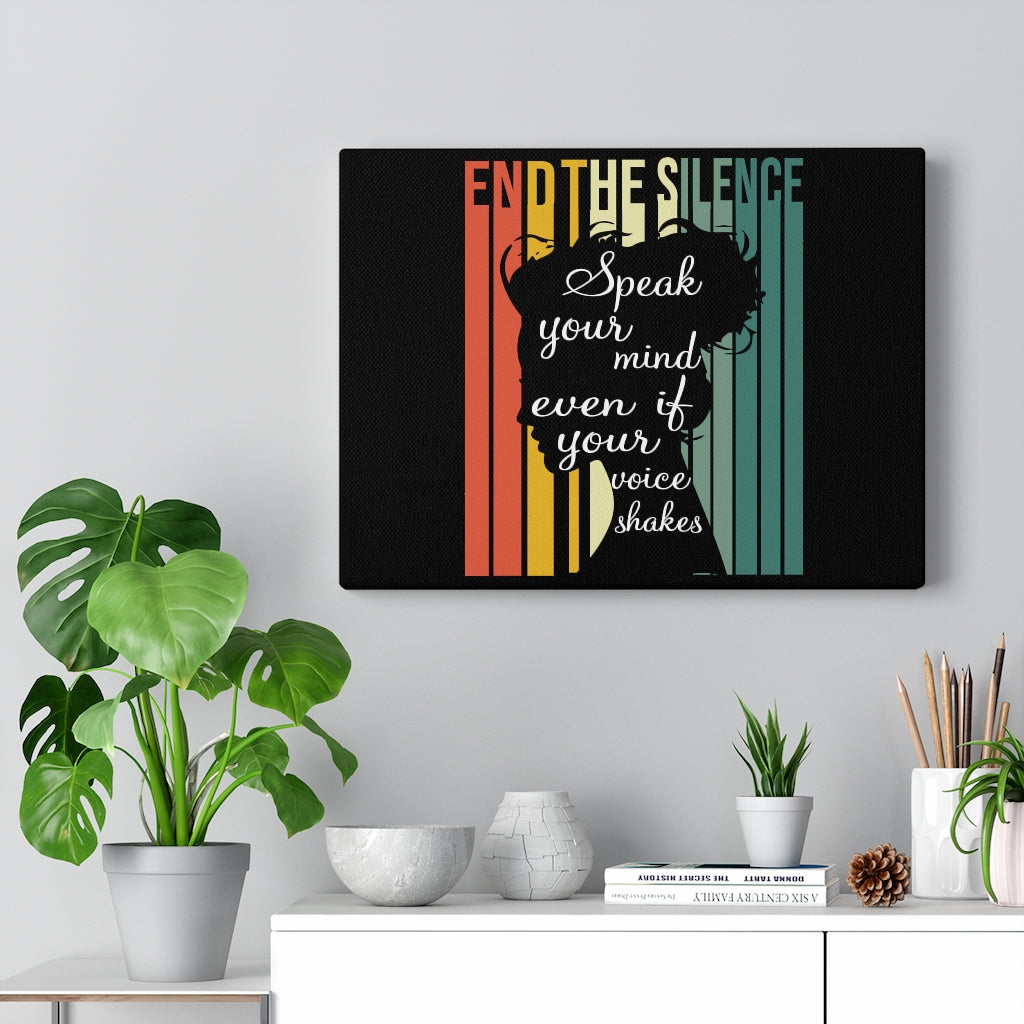 Scripture Walls Inspirational Wall Art End The Silence Wall Art Motivational Motto Inspiring Prints Artwork Decor Ready to Hang Unframed-Express Your Love Gifts