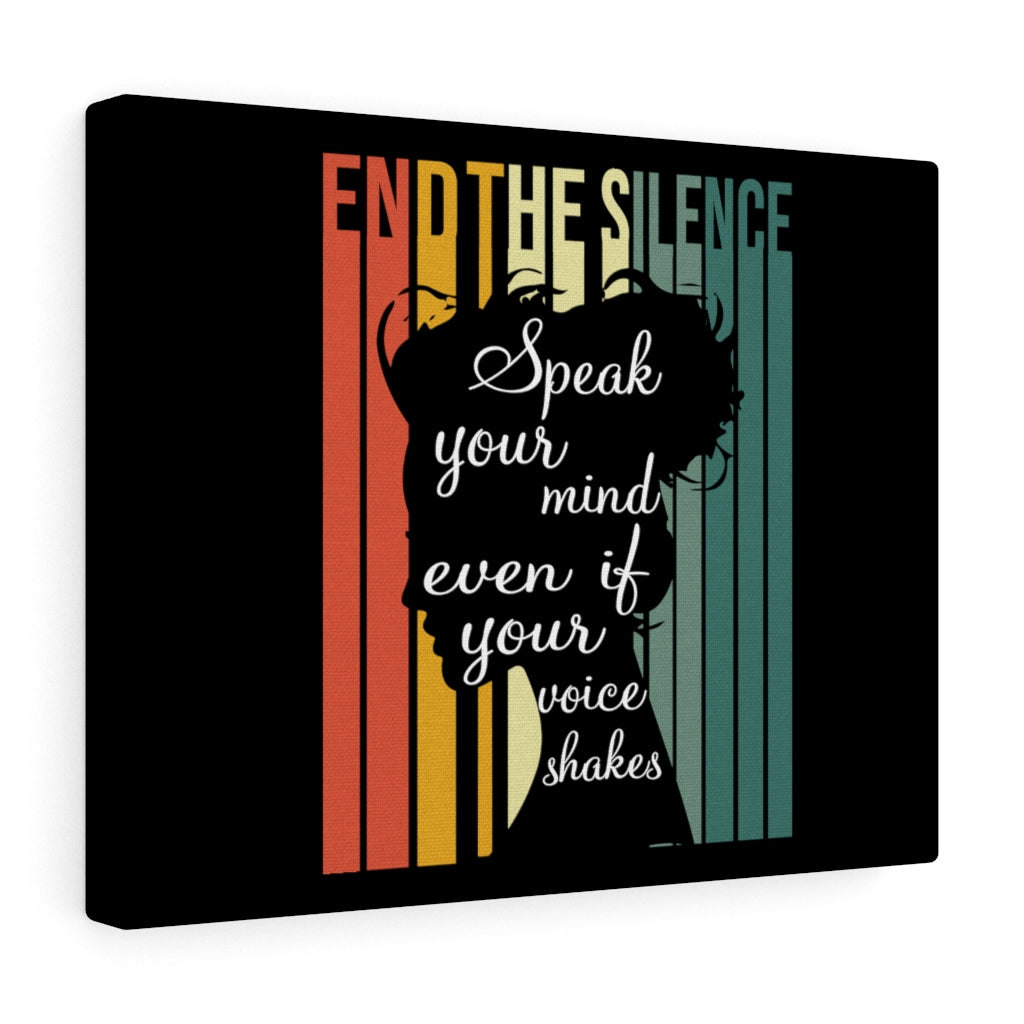 Scripture Walls Inspirational Wall Art End The Silence Wall Art Motivational Motto Inspiring Prints Artwork Decor Ready to Hang Unframed-Express Your Love Gifts