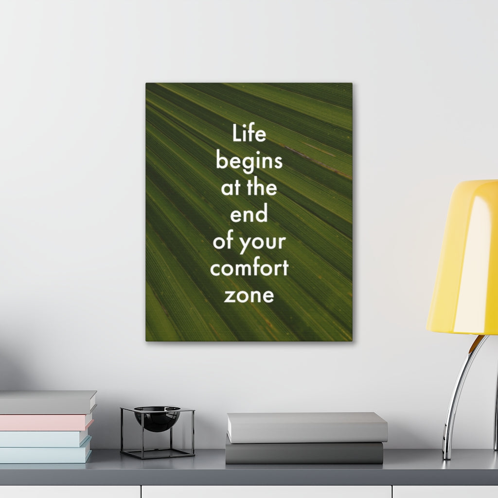 Scripture Walls Inspirational Wall Art End Your Comfort Zone Motivation Wall Decor for Home Office Gym Inspiring Success Quote Print Ready to Hang Unframed-Express Your Love Gifts