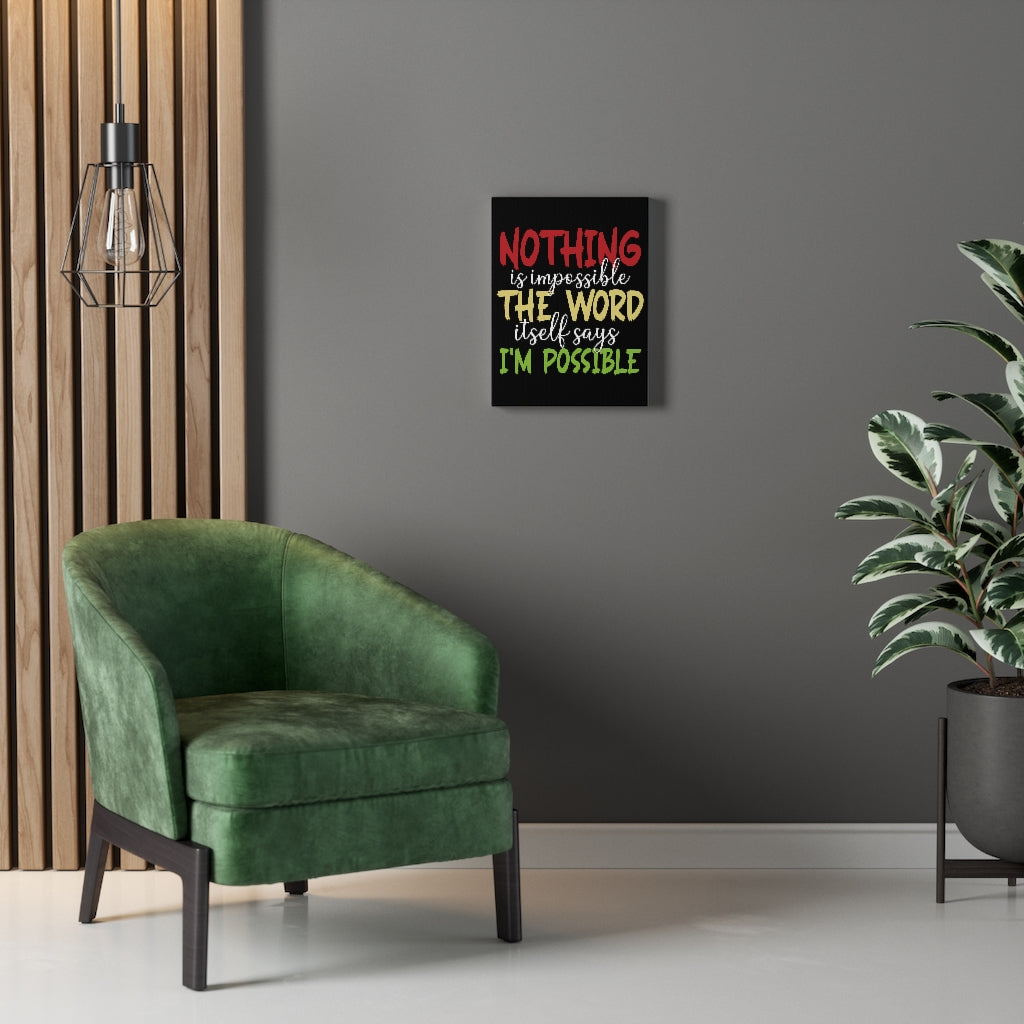 Scripture Walls Inspirational Wall Art Enjoy Nothing is Impossible Wall Art Motivation Wall Decor for Home Office Gym Inspiring Success Quote Print Ready to Hang Unframed-Express Your Love Gifts