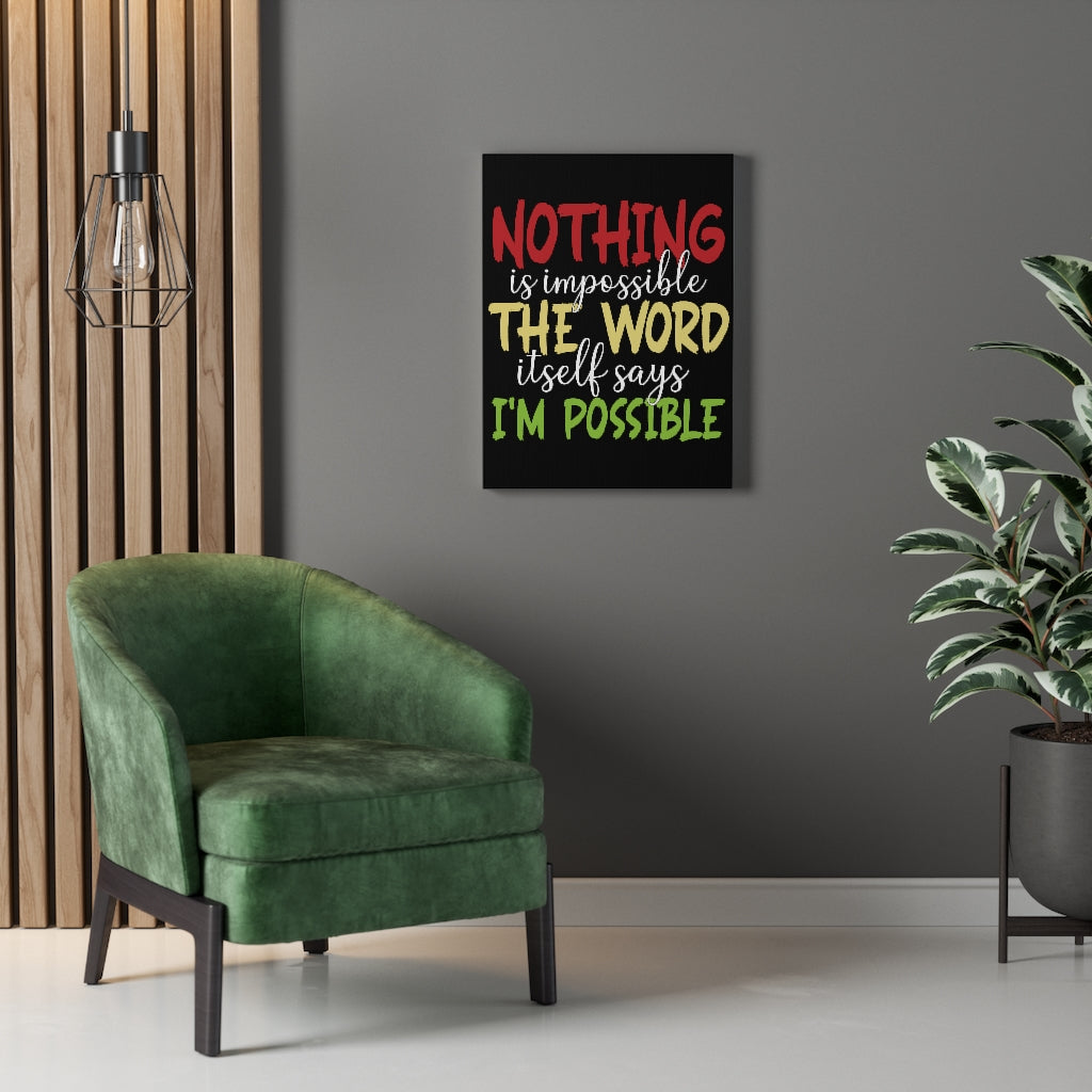 Scripture Walls Inspirational Wall Art Enjoy Nothing is Impossible Wall Art Motivation Wall Decor for Home Office Gym Inspiring Success Quote Print Ready to Hang Unframed-Express Your Love Gifts