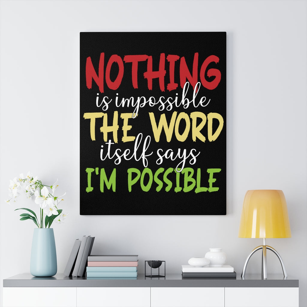 Scripture Walls Inspirational Wall Art Enjoy Nothing is Impossible Wall Art Motivation Wall Decor for Home Office Gym Inspiring Success Quote Print Ready to Hang Unframed-Express Your Love Gifts