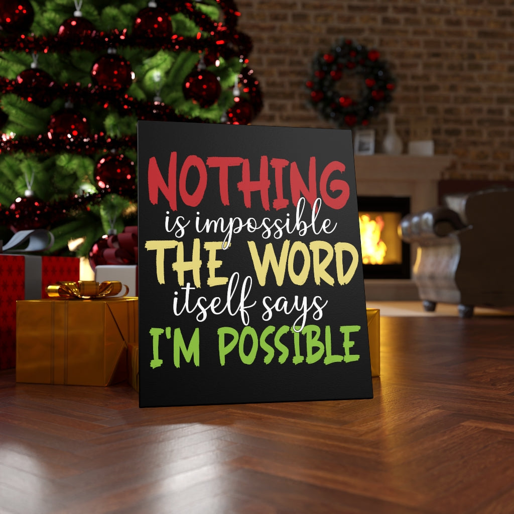 Scripture Walls Inspirational Wall Art Enjoy Nothing is Impossible Wall Art Motivation Wall Decor for Home Office Gym Inspiring Success Quote Print Ready to Hang Unframed-Express Your Love Gifts