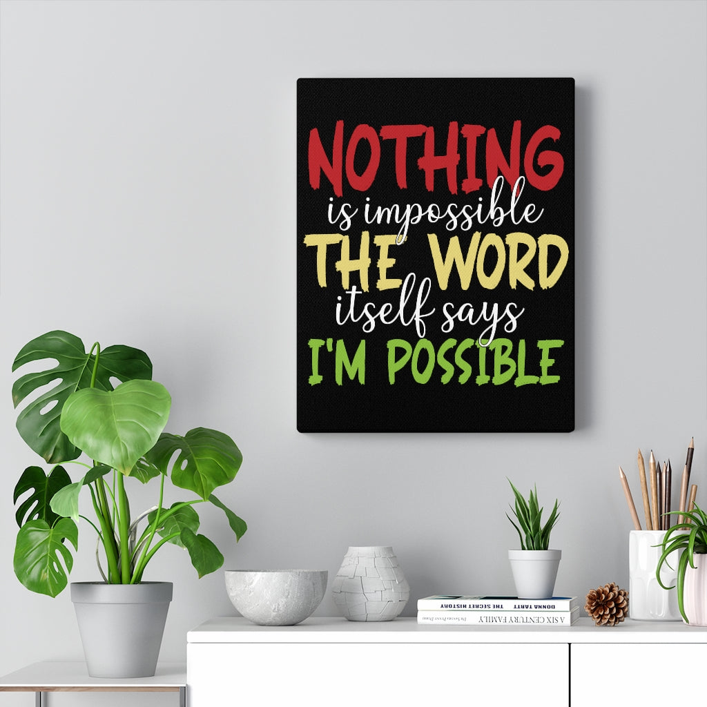 Scripture Walls Inspirational Wall Art Enjoy Nothing is Impossible Wall Art Motivation Wall Decor for Home Office Gym Inspiring Success Quote Print Ready to Hang Unframed-Express Your Love Gifts