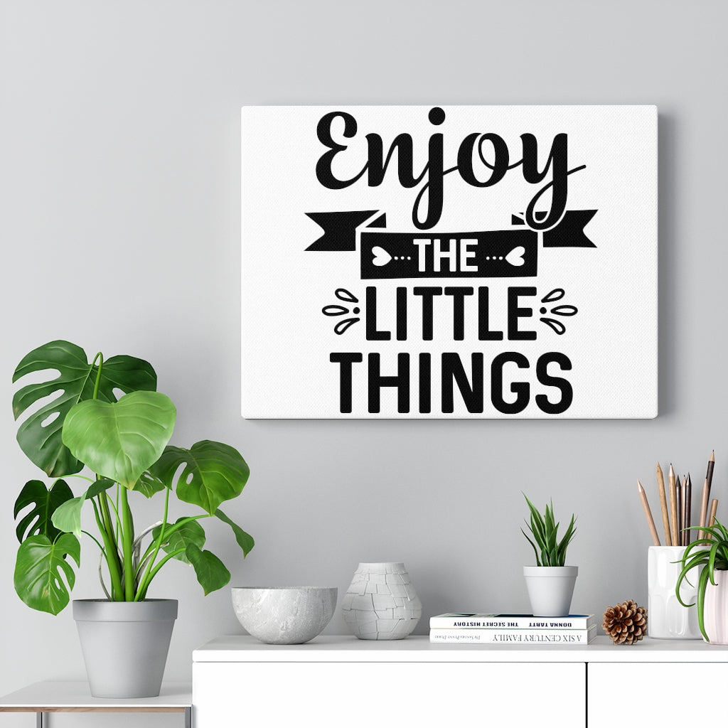 Scripture Walls Inspirational Wall Art Enjoy The Little Things Plain Wall Art Motivation Wall Decor for Home Office Gym Inspiring Success Quote Print Ready to Hang Unframed-Express Your Love Gifts