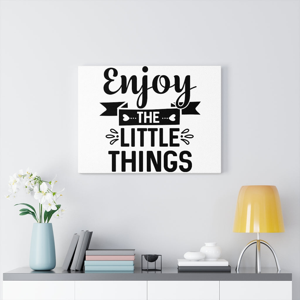 Scripture Walls Inspirational Wall Art Enjoy The Little Things Plain Wall Art Motivation Wall Decor for Home Office Gym Inspiring Success Quote Print Ready to Hang Unframed-Express Your Love Gifts