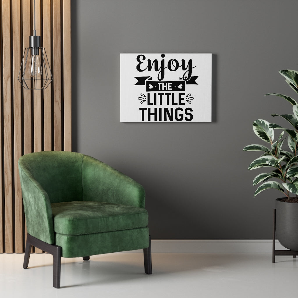 Scripture Walls Inspirational Wall Art Enjoy The Little Things Plain Wall Art Motivation Wall Decor for Home Office Gym Inspiring Success Quote Print Ready to Hang Unframed-Express Your Love Gifts