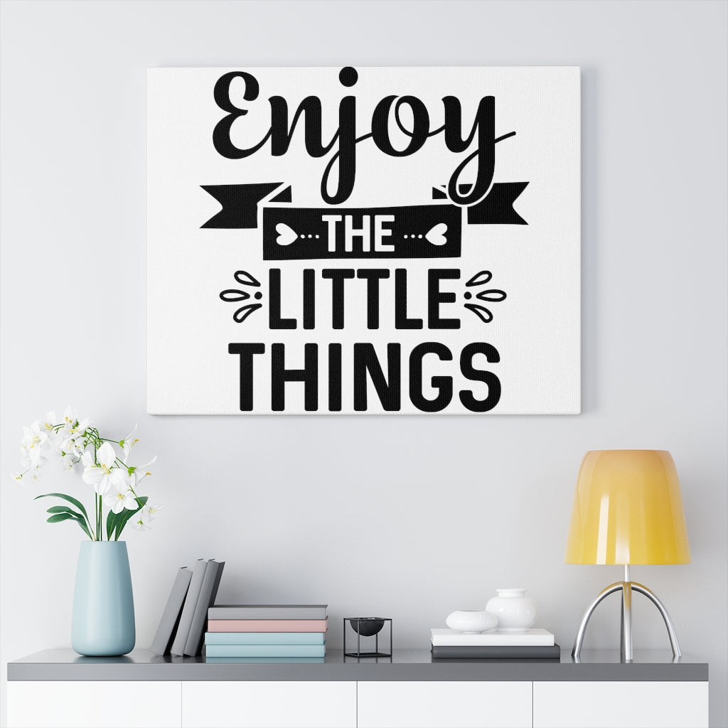 Scripture Walls Inspirational Wall Art Enjoy The Little Things Plain Wall Art Motivation Wall Decor for Home Office Gym Inspiring Success Quote Print Ready to Hang Unframed-Express Your Love Gifts
