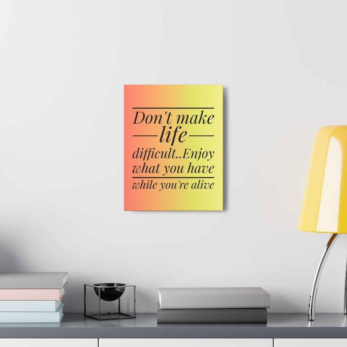 Scripture Walls Inspirational Wall Art Enjoy What You Have Motivation Wall Decor for Home Office Gym Inspiring Success Quote Print Ready to Hang Unframed-Express Your Love Gifts