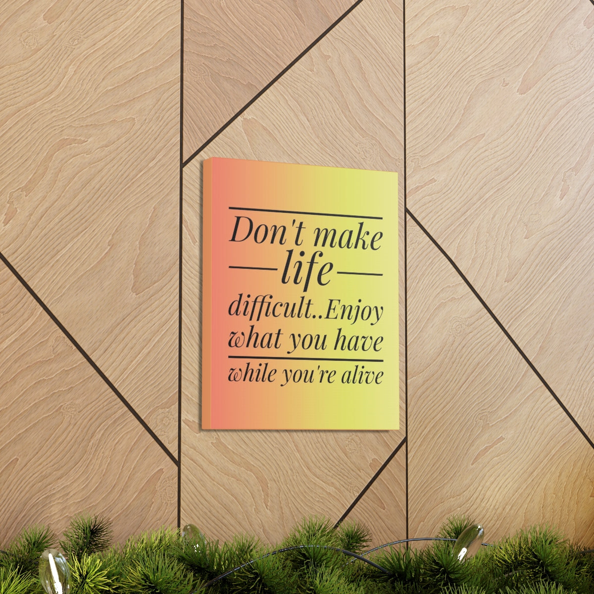 Scripture Walls Inspirational Wall Art Enjoy What You Have Motivation Wall Decor for Home Office Gym Inspiring Success Quote Print Ready to Hang Unframed-Express Your Love Gifts