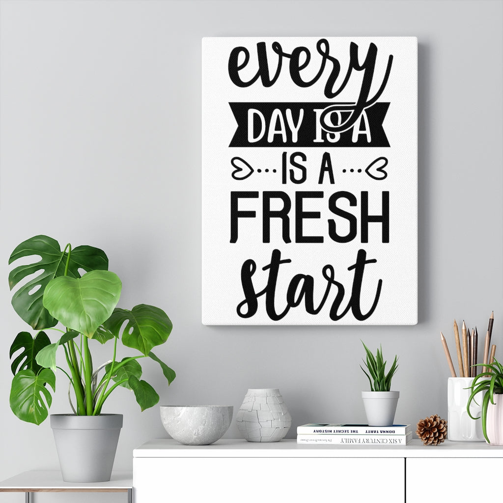 Scripture Walls Inspirational Wall Art Every Day Is A Fresh Start Wall Art Motivation Wall Decor for Home Office Gym Inspiring Success Quote Print Ready to Hang Unframed-Express Your Love Gifts