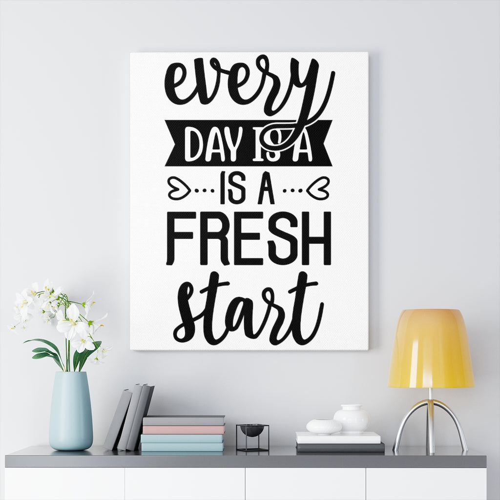 Scripture Walls Inspirational Wall Art Every Day Is A Fresh Start Wall Art Motivation Wall Decor for Home Office Gym Inspiring Success Quote Print Ready to Hang Unframed-Express Your Love Gifts