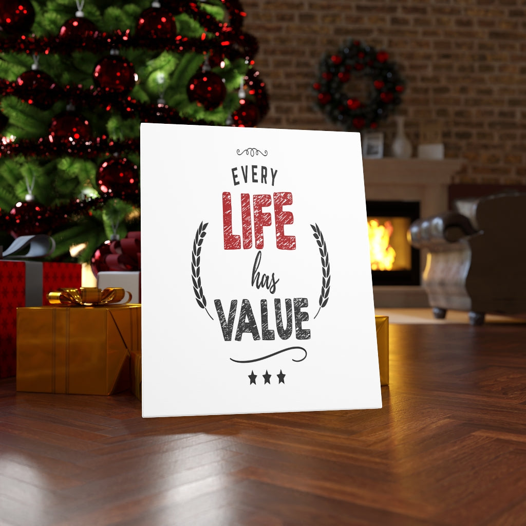 Scripture Walls Inspirational Wall Art Every Life Has Value Wall Art Motivation Wall Decor for Home Office Gym Inspiring Success Quote Print Ready to Hang Unframed-Express Your Love Gifts