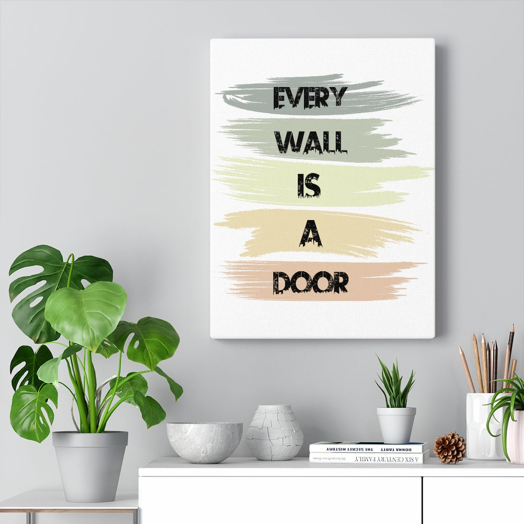 Scripture Walls Inspirational Wall Art Every Wall Is A Door Wall Art Motivation Wall Decor for Home Office Gym Inspiring Success Quote Print Ready to Hang Unframed-Express Your Love Gifts
