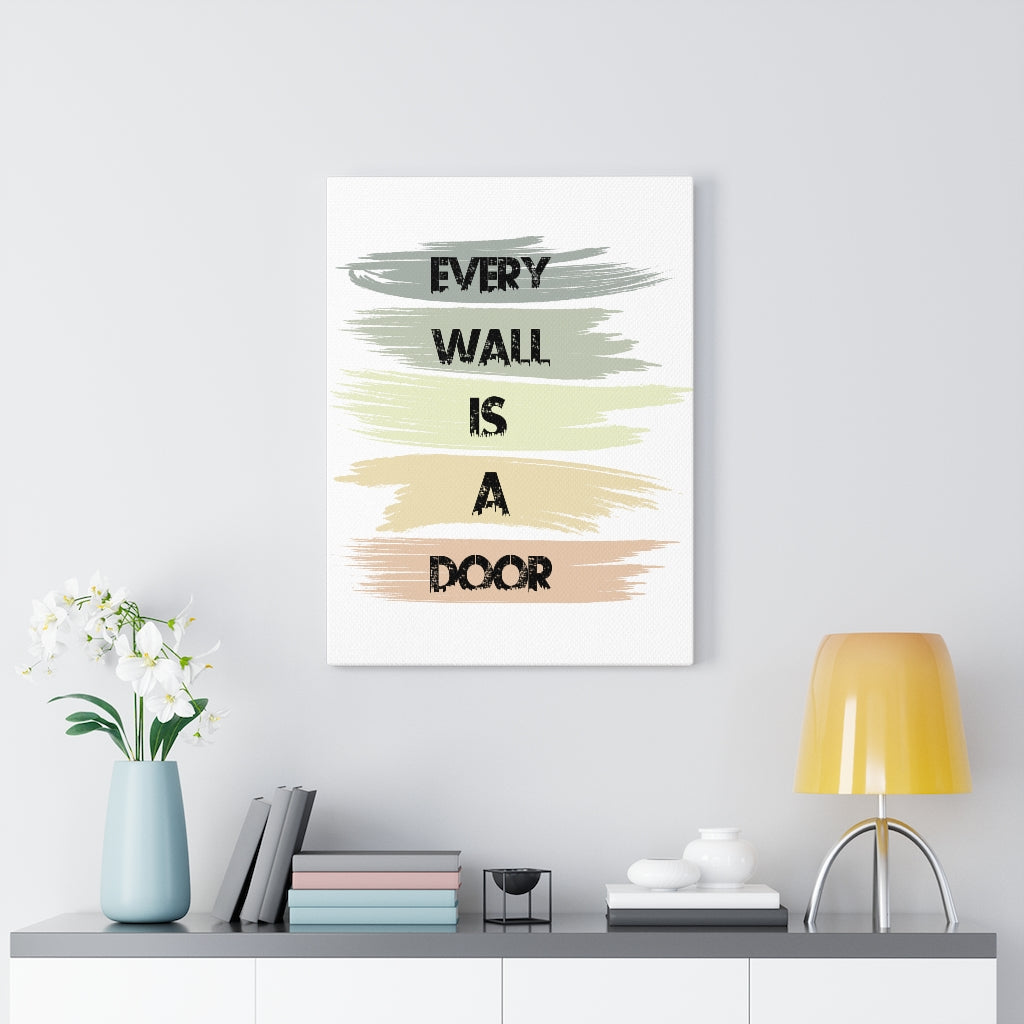 Scripture Walls Inspirational Wall Art Every Wall Is A Door Wall Art Motivation Wall Decor for Home Office Gym Inspiring Success Quote Print Ready to Hang Unframed-Express Your Love Gifts