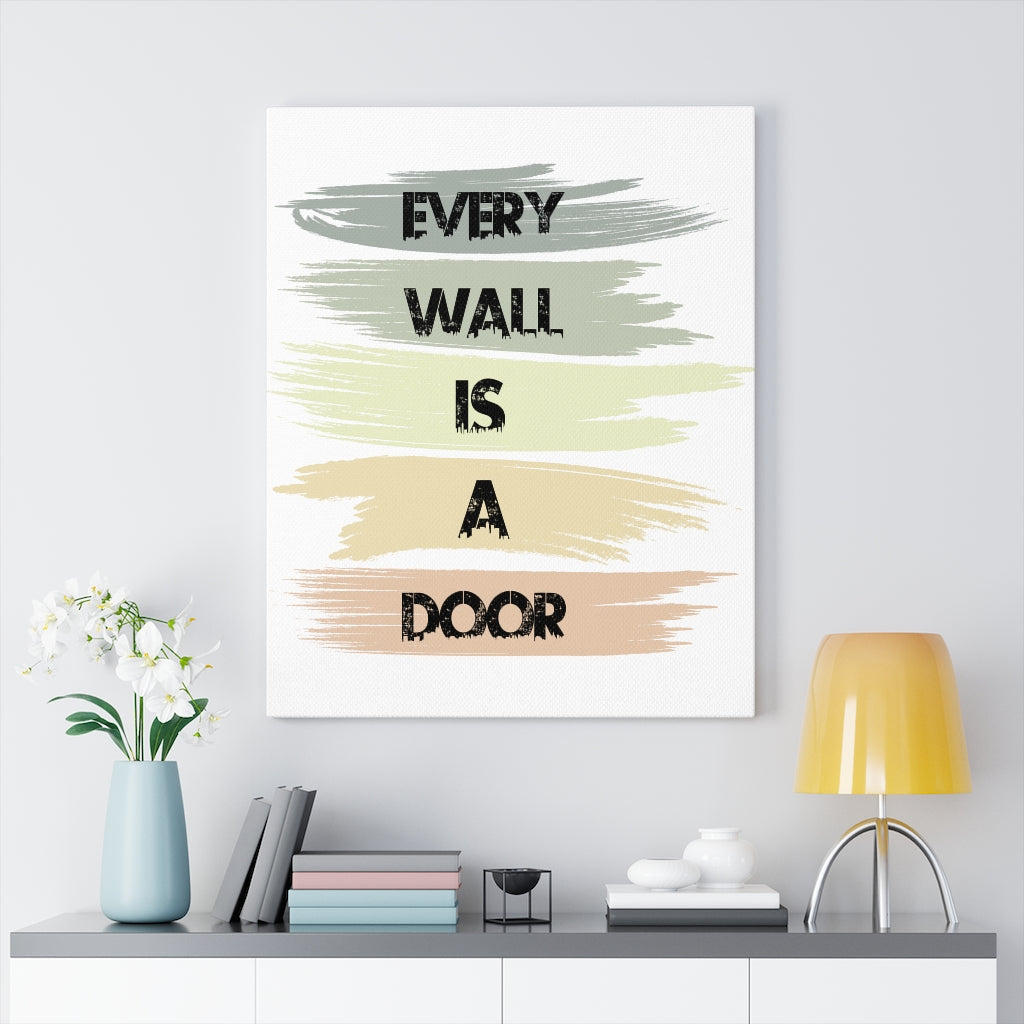 Scripture Walls Inspirational Wall Art Every Wall Is A Door Wall Art Motivation Wall Decor for Home Office Gym Inspiring Success Quote Print Ready to Hang Unframed-Express Your Love Gifts
