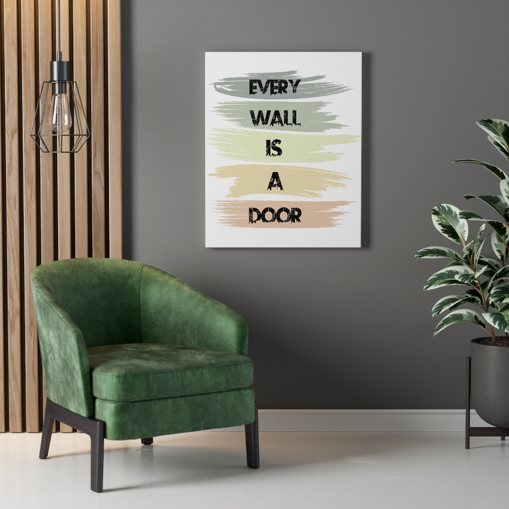 Scripture Walls Inspirational Wall Art Every Wall Is A Door Wall Art Motivation Wall Decor for Home Office Gym Inspiring Success Quote Print Ready to Hang Unframed-Express Your Love Gifts