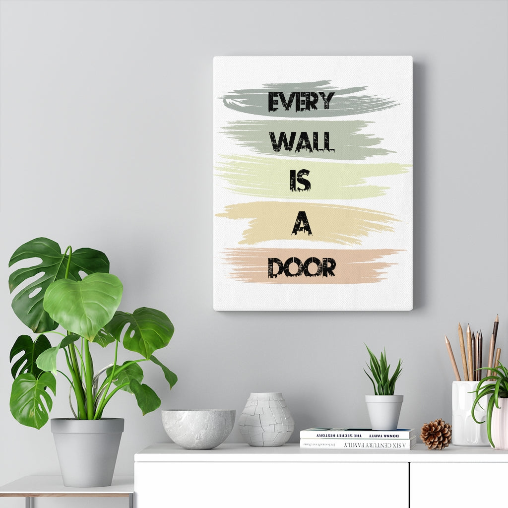 Scripture Walls Inspirational Wall Art Every Wall Is A Door Wall Art Motivation Wall Decor for Home Office Gym Inspiring Success Quote Print Ready to Hang Unframed-Express Your Love Gifts