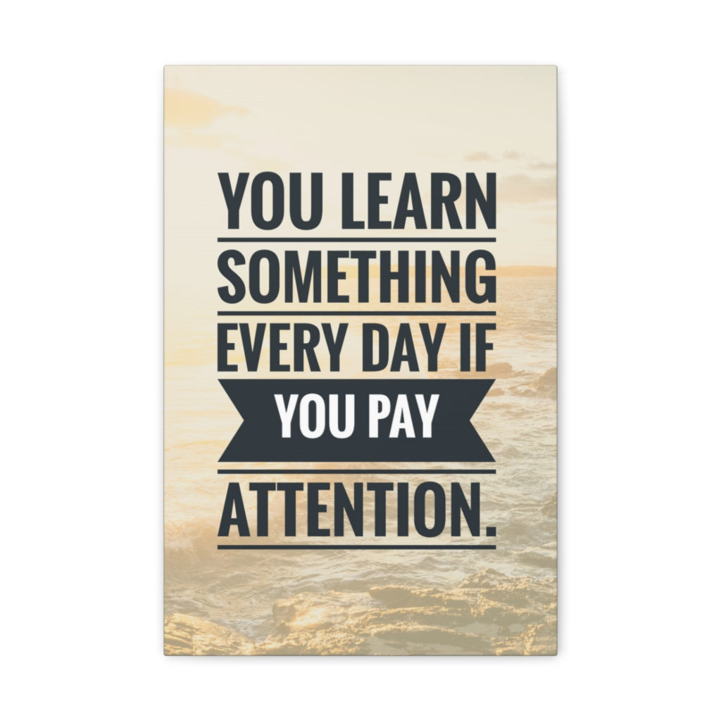 Scripture Walls Inspirational Wall Art Everyday Pay Attention Motivation Wall Decor for Home Office Gym Inspiring Success Quote Print Ready to Hang Unframed-Express Your Love Gifts
