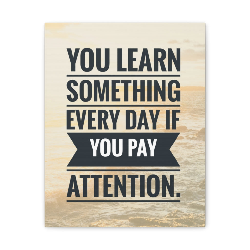 Scripture Walls Inspirational Wall Art Everyday Pay Attention Motivation Wall Decor for Home Office Gym Inspiring Success Quote Print Ready to Hang Unframed-Express Your Love Gifts