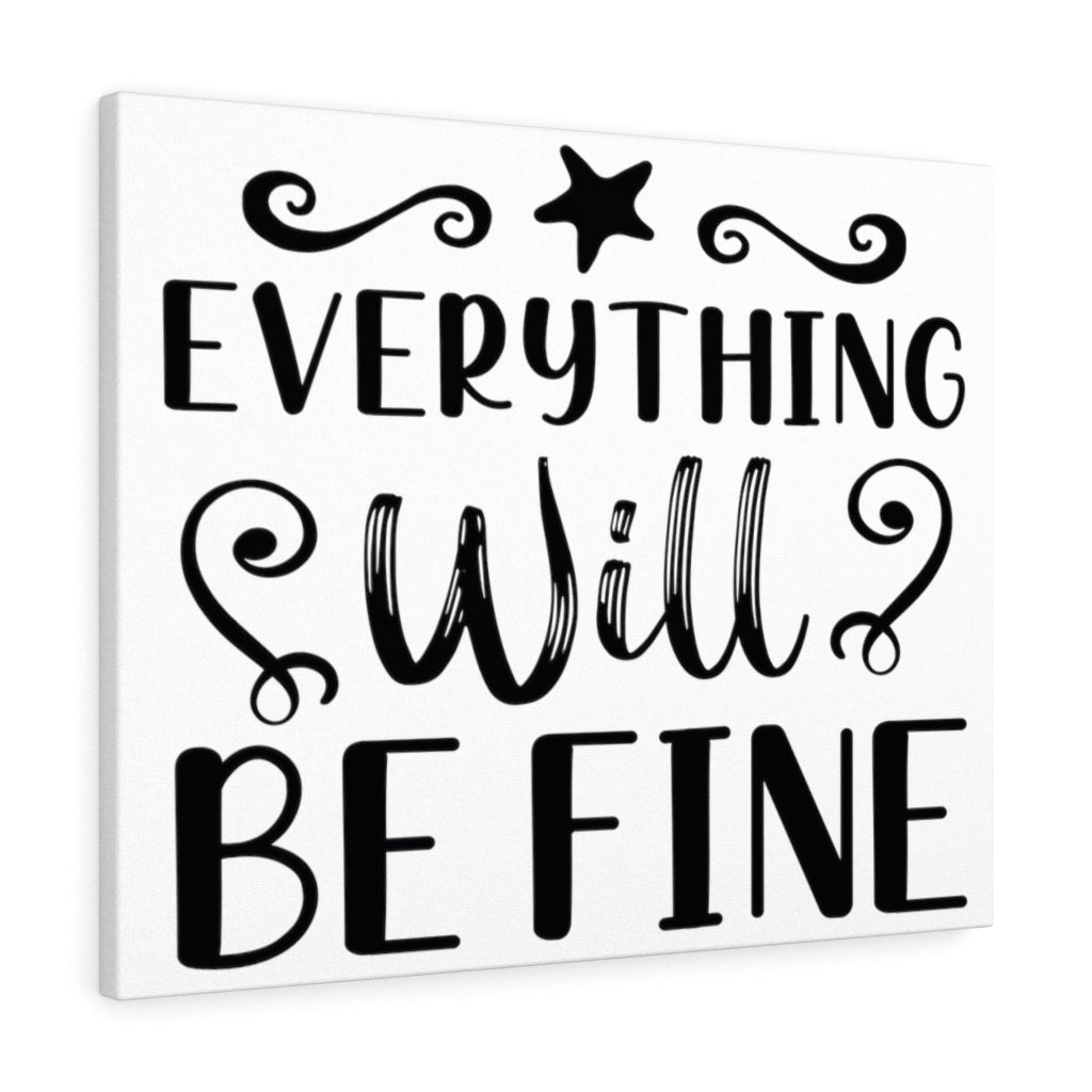 Scripture Walls Inspirational Wall Art Everything Will Be Fine Wall Art Motivation Wall Decor for Home Office Gym Inspiring Success Quote Print Ready to Hang Unframed-Express Your Love Gifts