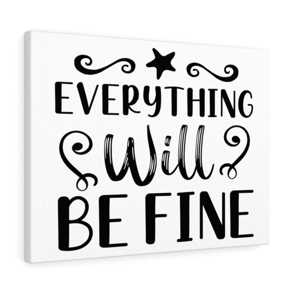 Scripture Walls Inspirational Wall Art Everything Will Be Fine Wall Art Motivation Wall Decor for Home Office Gym Inspiring Success Quote Print Ready to Hang Unframed-Express Your Love Gifts