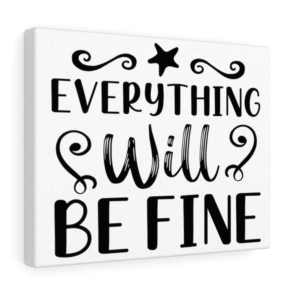 Scripture Walls Inspirational Wall Art Everything Will Be Fine Wall Art Motivation Wall Decor for Home Office Gym Inspiring Success Quote Print Ready to Hang Unframed-Express Your Love Gifts