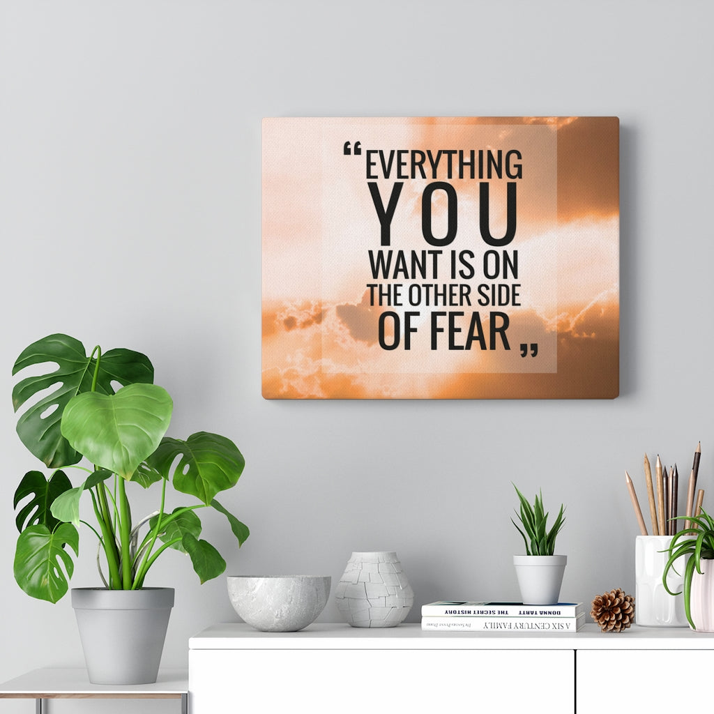 Scripture Walls Inspirational Wall Art Everything You Want Is On Motivational Print Ready to Hang Artwork Unframed-Express Your Love Gifts