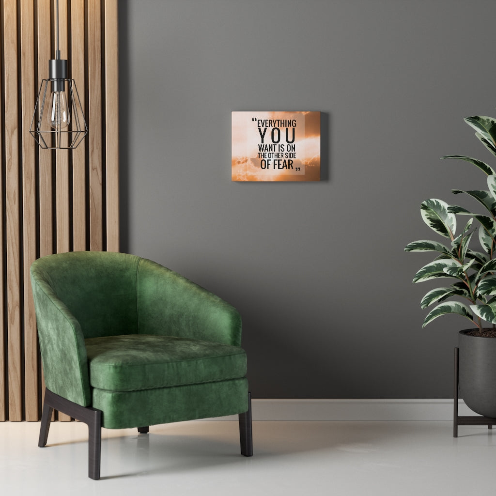 Scripture Walls Inspirational Wall Art Everything You Want Is On Motivational Print Ready to Hang Artwork Unframed-Express Your Love Gifts