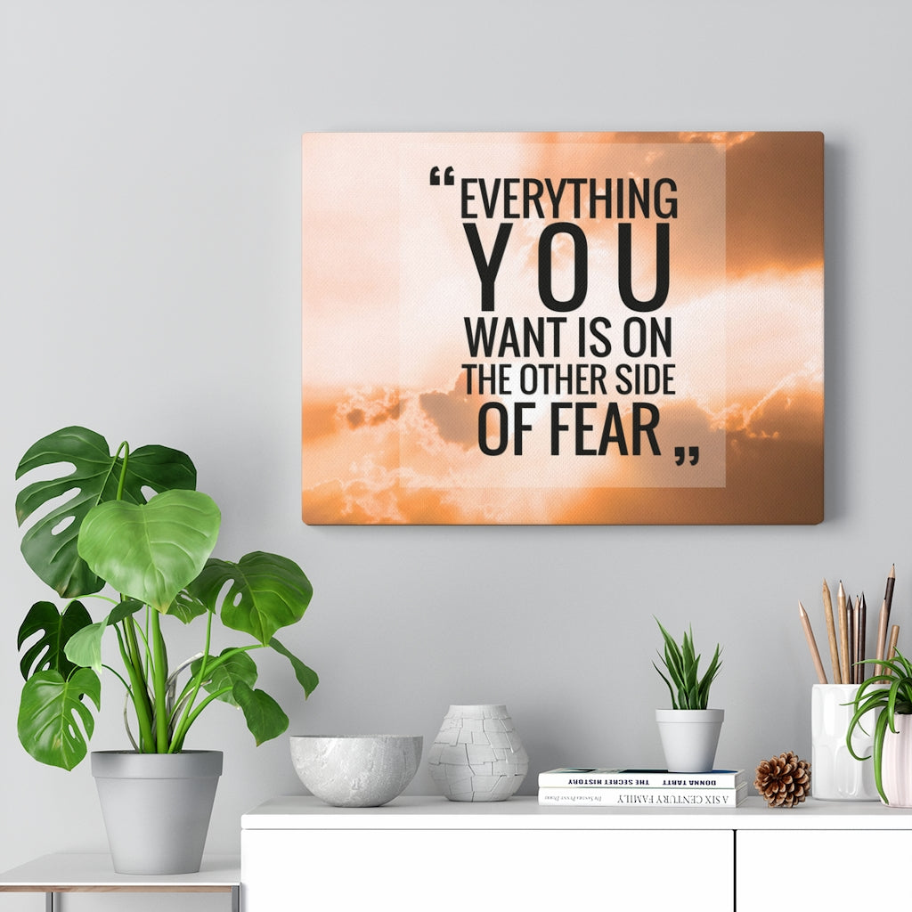 Scripture Walls Inspirational Wall Art Everything You Want Is On Motivational Print Ready to Hang Artwork Unframed-Express Your Love Gifts