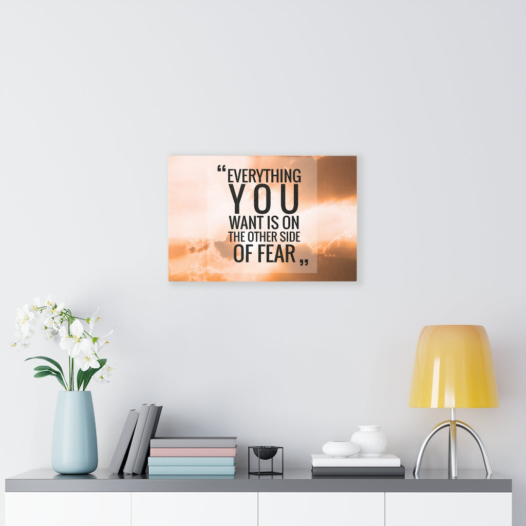 Scripture Walls Inspirational Wall Art Everything You Want Is On Motivational Print Ready to Hang Artwork Unframed-Express Your Love Gifts