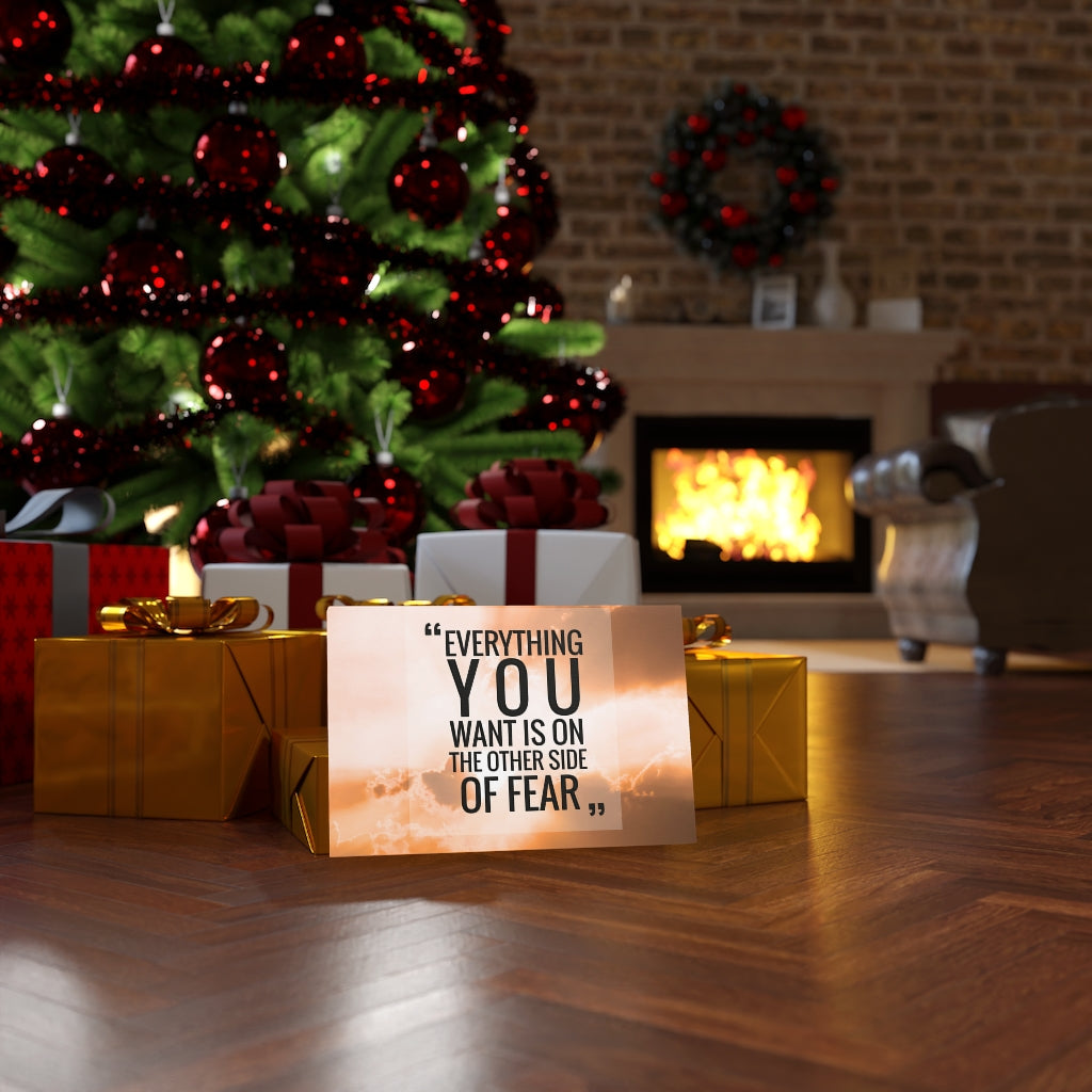 Scripture Walls Inspirational Wall Art Everything You Want Is On Motivational Print Ready to Hang Artwork Unframed-Express Your Love Gifts