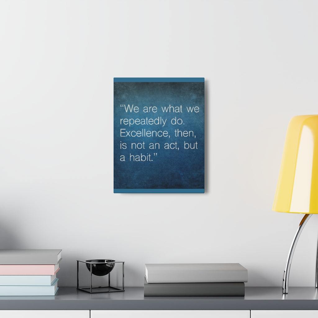 Scripture Walls Inspirational Wall Art Excellence Is A Habit Motivation Wall Decor for Home Office Gym Inspiring Success Quote Print Ready to Hang Unframed-Express Your Love Gifts